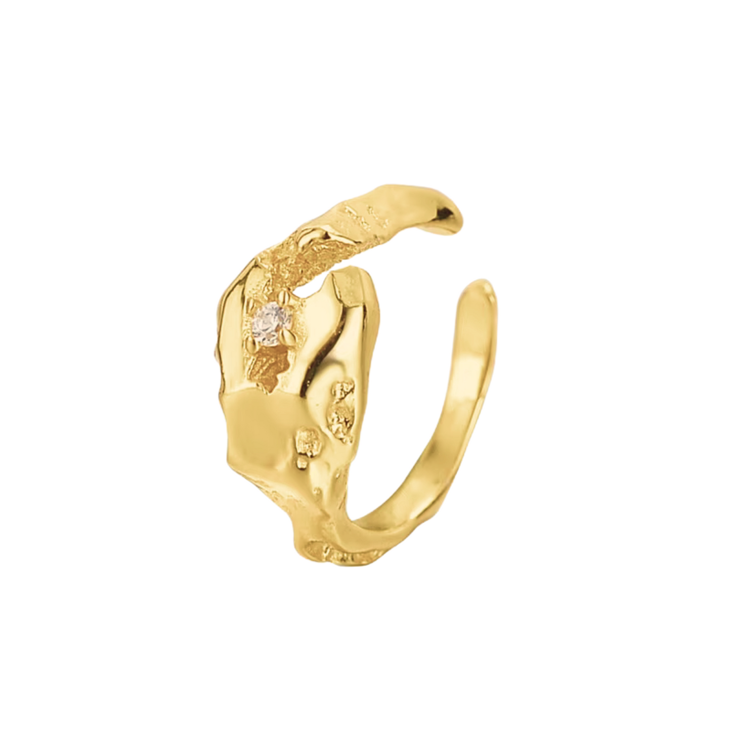 Melt single golden ear cuff