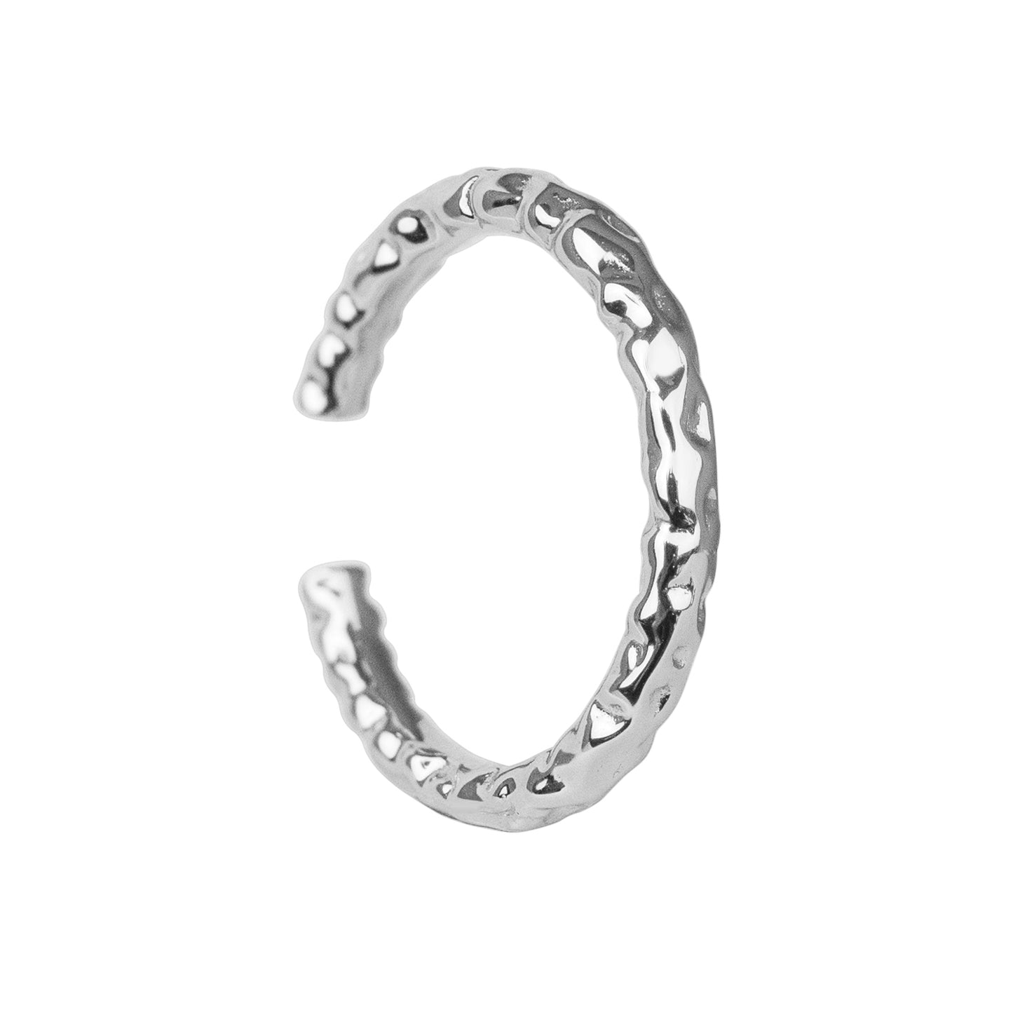 flux silver ring, 925 silver ring, rhodium plated, adjustable, hypoallergenic