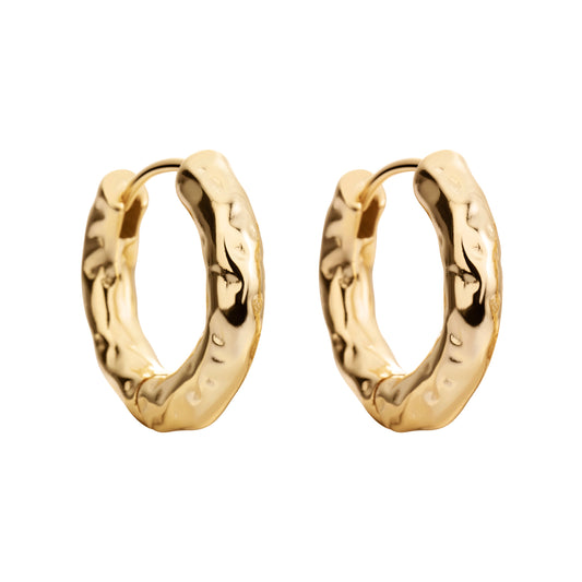 frida gold earrings, golden hoop earrings, 925 silver earrings, 18k gold plated, hypoallergenic