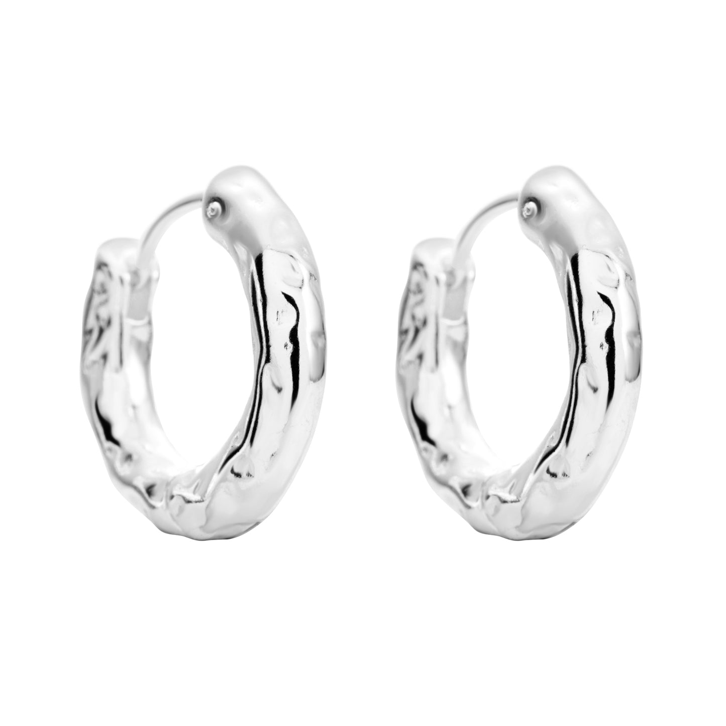 frida silver earrings, silver hoop earrings, 925 silver earrings, rhodium plated, hypoallergenic