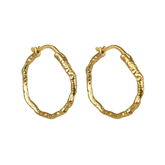 Athena golden hoop earrings