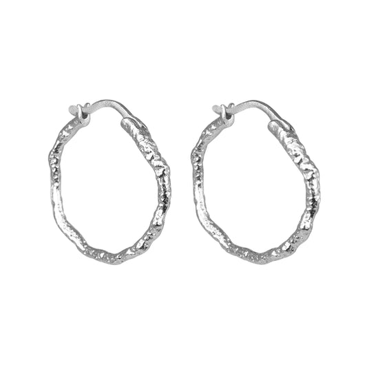 Athena silver hoop earrings