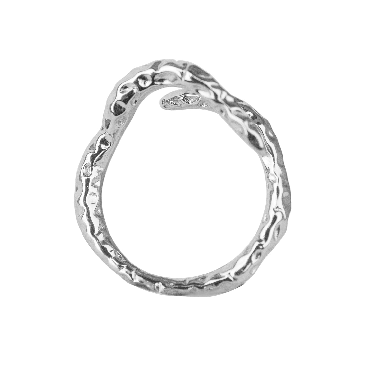 enigma ring, 925 silver ring, rhodium plated, adjustable, hypoallergenic, second detail