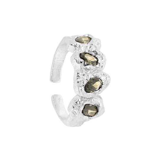 Gaia resizable silver ring