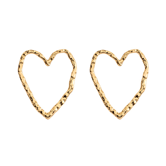 Eros golden stud earrings
