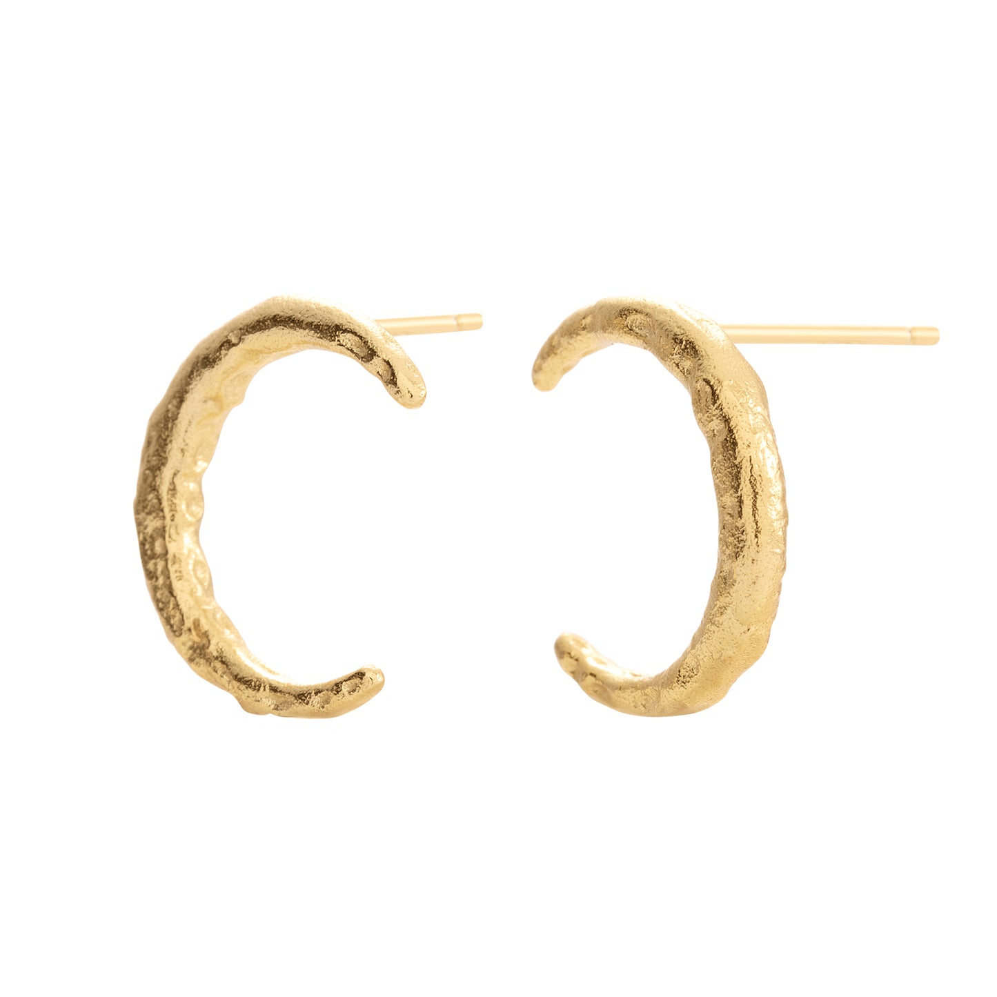 Luna golden stud earrings