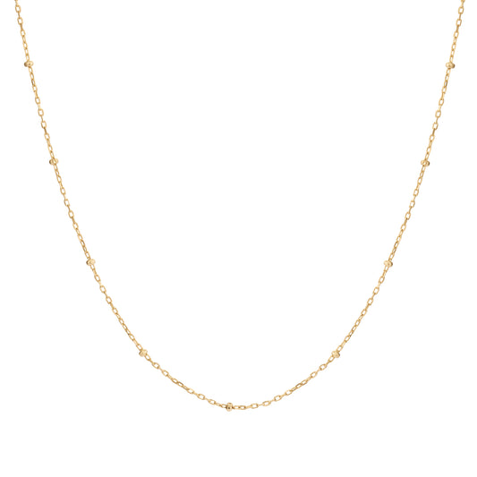 Minimal golden bead necklace